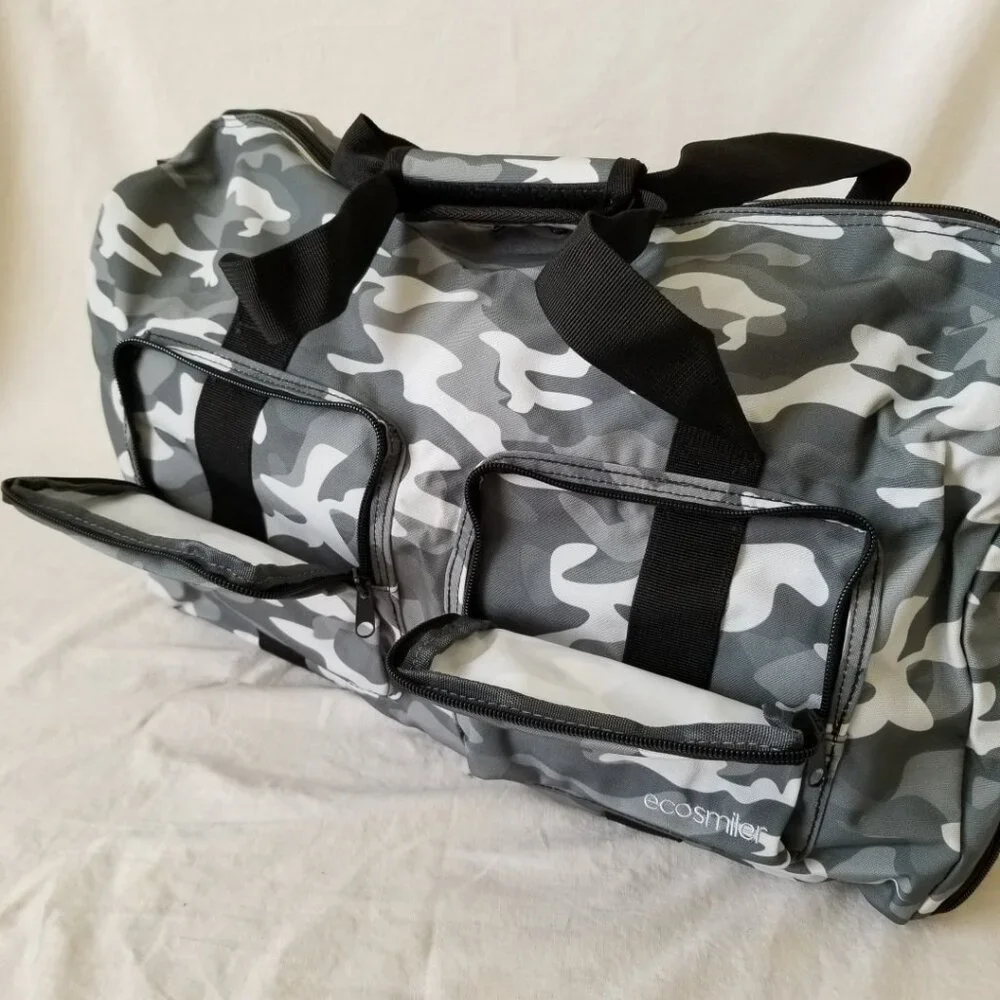 NEW! Lightweight Duffel Tote with Camo Design, Shoe Storage & Shoulder Strap
